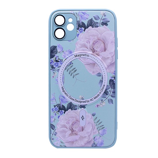 Capa Magnética com Desenho de Flores para Apple iPhone 11 Verde